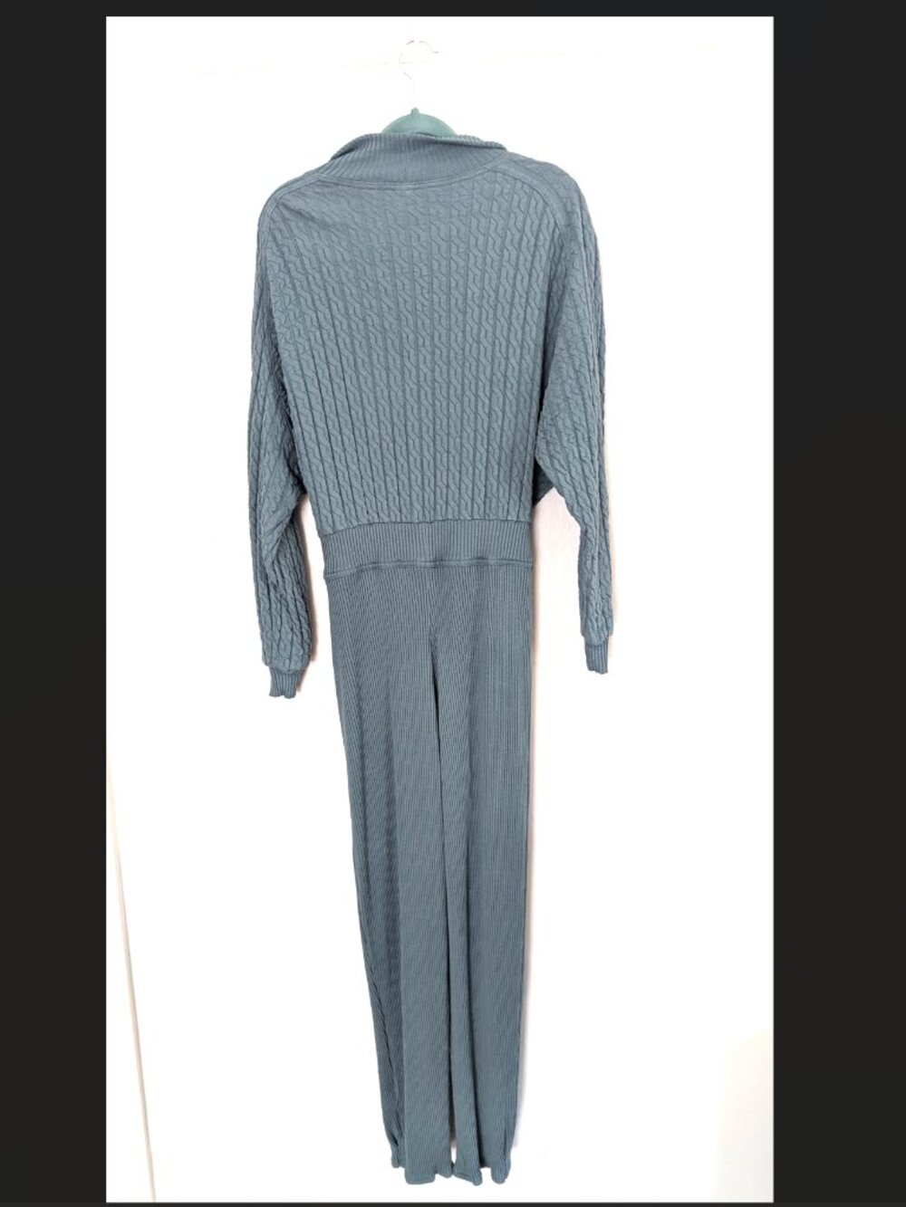 Vtg Green Ski Bunny Seattle Gear Sweater Jumpsuit Sz L - Picture 2 of 9